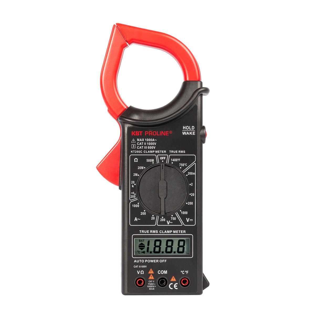 Токовые клещи цифровые и основным набором функций KT 266C серия PROLINE c True RMS