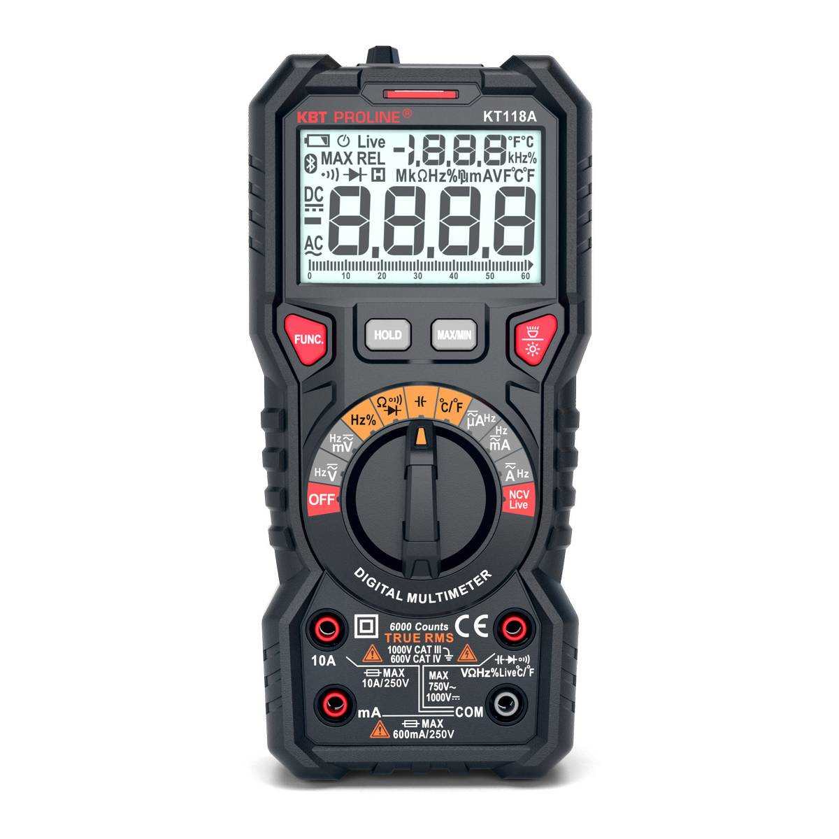 KT118A Многофункциональный цифровой мультиметр c True RMS